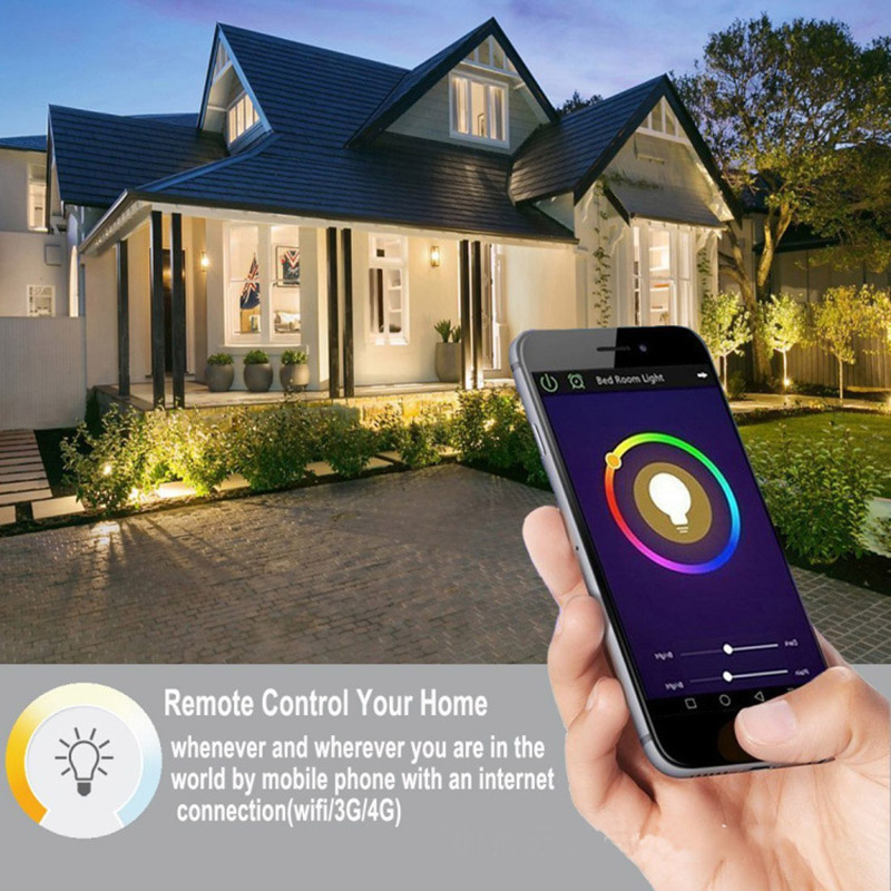 E27 RGBW Voice Control WiFi Remote Control LED Light Bulb, Work With Alexa & Google Assistant, Color Changing LED Light Bulb